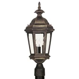 Kenroy Home 16316AP Estate 3-Light Post Lantern, Antique Patina by Kenroy Home