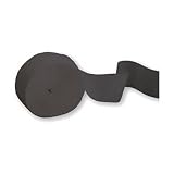 Black Velvet Crepe Paper Streamer (1 Pack)