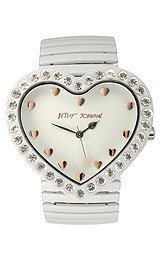 Betsey Johnson Women's BJ4177 XOX White Expansion Bracelet Watch