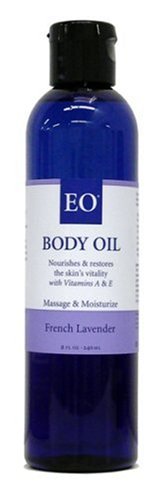 EO Body Oil for Massage & Moisture, French Lavender, 8-Ounce Bottles (Pack of 2) by EO