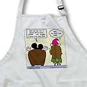 Mickey Goes Goofy - BLACK Full Length Apron With Pockets 22w X 30l