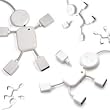 4-Port USB 2.0 Hub, White Mini Man