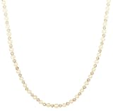 White Freshwater Cultured Pearl and Light Rose Swarovski Elements Bicone Bead with Sterling Silver Clasp Necklace, 18"