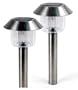12 Stainless Steel 2-LED Solar Garden Landscape Light