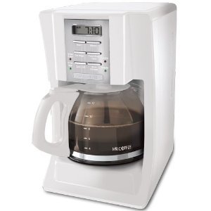 Mr. Coffee SJX20 12-Cup Programmable Coffeemaker, White w&#1110th FREE MINI TOOL BOX (DH)