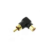 Right Angle Gold RCA Adapter Female to Male 10 Pack