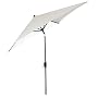 Coolaroo 8 Foot Square Market Umbrella with 3 Position Tilt-Aluminum Pole, Pebble