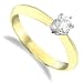 Jewelco London 18 carat solid gold 15pts Fine Diamond 6 claw Solitaire Ring