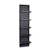 Danya B. FF5120 Decorative Wall Mount Vertical Shelving Unit â€“ Modern Column Shelves â€“ Black Grain Finish