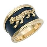 Women's Nature Black Epoxy Gold Tone Ring, Size: 5-10