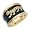 Women's Nature Black Epoxy Gold Tone Ring, Size: 5-10