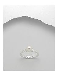 Fresh Water Pearls Ring In 92.5 Sterling Silver