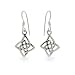 Eve's Addiction Sterling Silver Celtic Knot Dangle Earrings