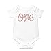 1st Birthday Onesie Girl Glitter Onesie Rose Gold 1st Birthday Onesie for Baby Girls