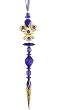 8" Purple Fleur-De-Lis Diamond Finial Christmas Ornament