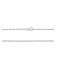 14K White Gold - 16" 1.2 MM. Singapore Necklace Gold Chain