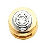 14K Two-Tone Gold Diamond Earrings - 0.06 Ct., 0.12 Ct., 0.20 Ct., 0.50 Ct., 1.00 Ct. or 1.60 Ct. (ALSO AVAILABLE WITH GEMSTONES)