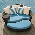 Dune Daybed and Ottoman with Cushions and Pillows - Natural - Frontgate