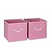 RiverRidge Kids 2pc Soft Storage Bins – Pink