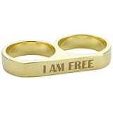 Beyond Rings I Am Free 2 Finger Word Ring