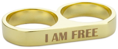 Beyond Rings I Am Free 2 Finger Word Ring