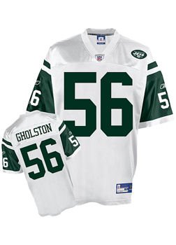 New York Jets Vernon Gholston Replica Adult White Jersey, Size= X-Large