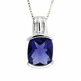 Simulated Tanzanite CZ Renaissance Pendant