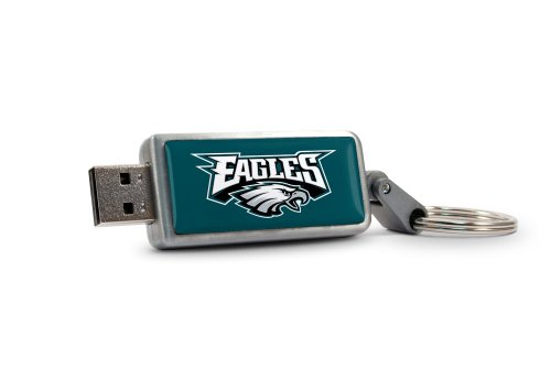 Centon Philadelphia Eagles Edition NFL DataStick Keychain V2 4 GB USB 2.0 Flash Drive