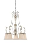 Jeremiah Lighting 27335-ATL Antique Linen Zoe Victorian 5 Light Down Lighting Chandelier from the Zo