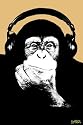 Steez (Headphone Chimp) Art Poster Print - 24" X 36"