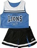 Reebok Two Piece Detroit Lions NFL Cheerleader Uniform Set (Size 4 to 6X)