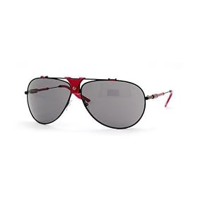 DIESEL RINA/P/S, RINA PS GNOLV BLACK SEMI MATTE RED METAL SMOKE LENS SUNGLASSES SHADES
