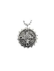 Wave compass hurricane swell tracker .925 Sterling Silver Eye of the Storm Pendant