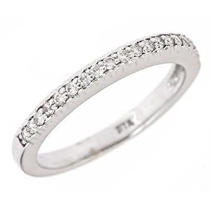 10k White Gold Diamond Wedding Anniversary Band Ring 6.5 (0.22 Cttw, SI-I Clarity, H-I Color)