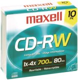 MAXELL CD-RW74: CD Rewritable 10-Pack