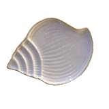 9 NAUTICAL SHELL DESSERT PLATE - 9 NAUTICAL SHELL PORCELAIN DESSERT PLATE