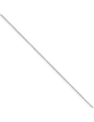 14k White Gold 18in .9mm Pendant Necklace Chain. Metal Wt- 1.29g