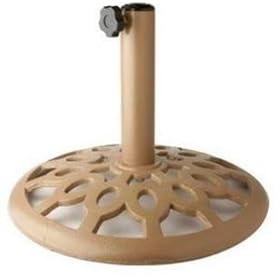 Beige Cast Iron Umbrella Base by 