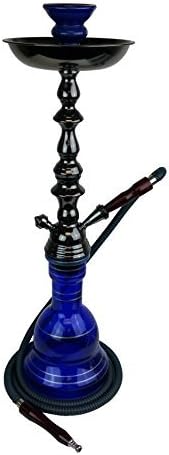 24 Habibi Single Hose Hookah Pipe Set (Blue/Black) by Habibi