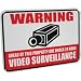 VIDEO SURVEILLANCE Warning Sign with 3M Reflective Vinyl Coating "12x18"
