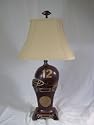 NCAA Alabama Crimson Tide All-Bronze Lamp With Khaki Rectangular Shade