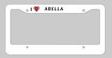 Custom License Plate with I Love Abella