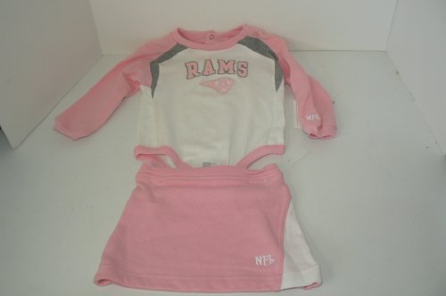 St Louis Rams Toddler 2 Piece Pink Onesie Creeper Size 24 Months
