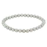 Genuine Freshwater Cultured Gray Pearl 6mm Stretch Bracelet