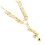 14K White or Yellow Gold 18" Fancy Dangles Drop Necklace