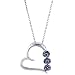 Sterling Silver Heart Pendant with White Sapphire