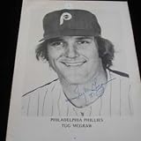 Signed Tug McGraw Photograph - Philadelphia Phillies - Autographed MLB Photos