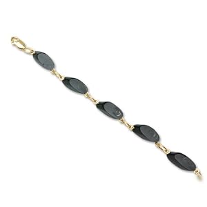 Black Coral Bracelet in 14K Yellow Gold by 