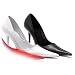 408 (411) LOLA , 4" Stiletto Pointed Pump, White - Size 8