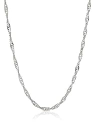 Sterling Silver 040-Guage Singapore Chain Necklace